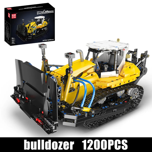Mould King 19019 Technical Car Toys The MOC PR756 Bulldozer Building Block Enginerring Truck Brick Set Kids Christmas Gift