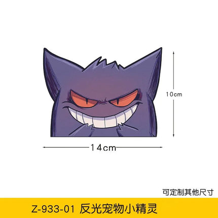 20styles Pokemon Car Stickers Anime Figure Pikachu Gengar Eevee Charmander Cute Cartoon Doll Creative Sticker Birthday Gifts