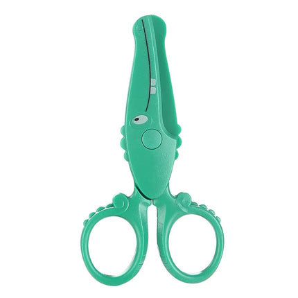 Kids Blunt Tip Auto Spring Safety Scissors Toddler Preschool Art Craft Training Scissors for Paper Playdough Left Right Handed