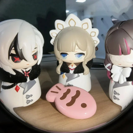In Stock Genshin Impact Fatui Harbinger Serie Blind Box Q Version Anime Figure Collection Desktop Mystery Box Surprise Toy Gifts