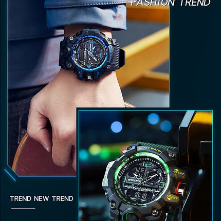SANDA G style New Men's Watch 50M Waterproof Sports Military Quartz Watch For Male Electron Digital Wristwatch Reloj De Hombre