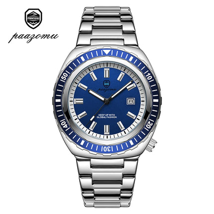PAAZOMU Luxury Business Men Watch Date Week Waterproof Luminous Man Wristwatch Sport Stainless Steel Quartz Men's Watches Reloj