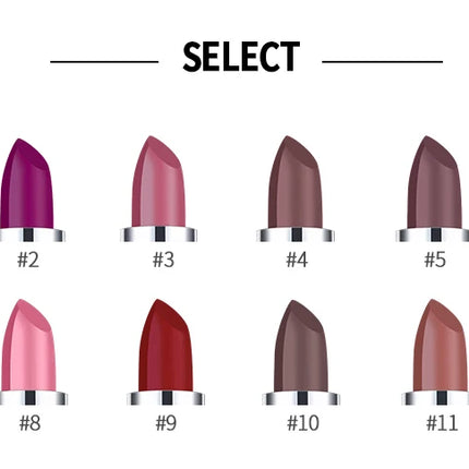 12 Colors Matte Lipstick Long Lasting High Pigment Velvet Soft Full Coverage Lip Makeup Nude Red Sexy Women Beauty Cosmetics