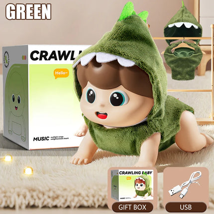 Electric Crawling Toys For Children Early Education with Sound Fun  Guide Crawling Music Learning Speaking 6 Months Kids Gifts