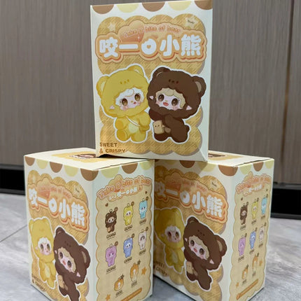 Yooki V4 Takes A Bite Bear Series Plush Blind Box Creative Cute Doll Backpack Pendant Keychain Mysterious Box Surprise Fun Gifts