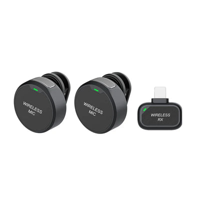 Wireless Lavalier Microphone Outdoor Live Recording Interview Vlog Magnetic Noise Reduction Portable For iPhone Android