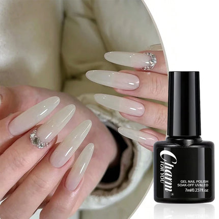 6pcs nude Color Nail Gel Polish Kit Jelly Pink Semi-transparent HEMA FREE Self Leveling Nude Natural Pink Nail Manicure Set