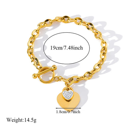 EILIECK 316L Stainless Steel Gold Color Starfish Moon Star Charm Bracelet For Women New Trendy Wrist Chain Jewelry Gift Party