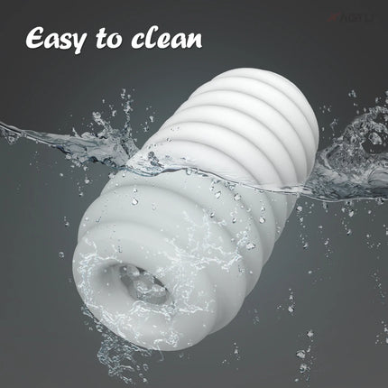 Manual Sucking Extrusion Male Masturbators, Portable Transparent Pocket Pussy Stroker Vagina Textured Blowjob Machine Toys Penis