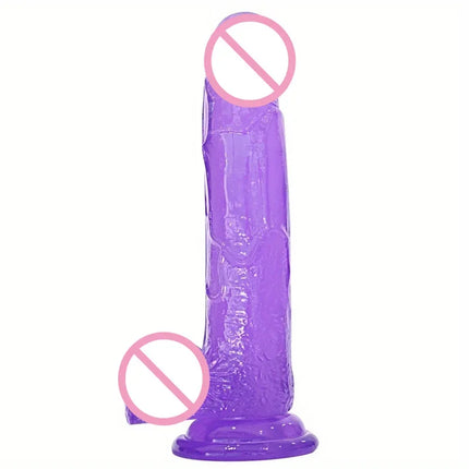 Woman Realistic Purple Anal Butt Plug Dildo Masturbator Soft Penis Beginner Dildo With Strong Suction Cup Anal Adult Sex Toys 18
