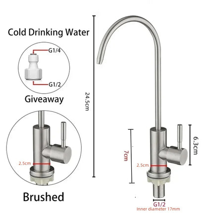 304 Stainless Steel Kitchen Water Purifier, Single Cooling Rotatable Water Purifier, Direct Drinking Water Faucet