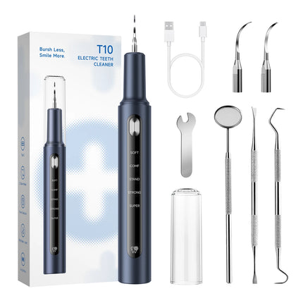CURVY MOON T10 Electric Ultrasonic Calculus Scaler Tartar Eliminator Tooth Whiting Cleaning 5 Mode with UV LED Oral Care Tools