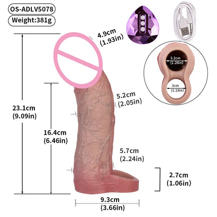 ORALSX Soft Vibrate Penis Sleeve Male Cock Cover Dick Enlarger Dildo Sheath Adult Sex Toys For Men Vaginal Anal Massger Condom