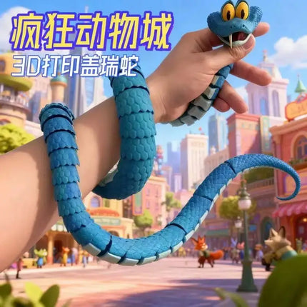 New 3d Printed Snake Gary Snake: Disney Zootopia 2 Articulated Simulation Toy Snake,  Gary Model Stress Relief Toys Child Gift