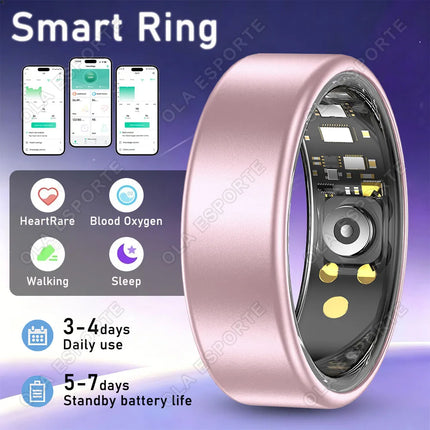 2026 New Multi-Functional Smart Ring Men Women Heart Rate Blood Oxygen Monitoring Waterproof Outdoor Smartring For Android iOS