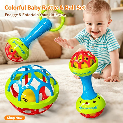 3pcs/Set Baby Rattles Toys Set Grab Shake Rattle for Babies Easy Hold Teething Toy, Development Learning Toy for Babies