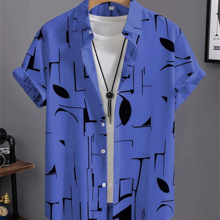 Simple Men's Shirt 3D Printed Retro Fashion Topshort Sleeve Beach Sweatshirt Street Hawaii Short Sleeved Shirt Men's Clothing