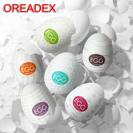 Mini Cup Masturbator Egg Shape Portable Stimulator Penis Massager Soft Rubber Adult Sex Toys for Men Realistic Vagina Pocket