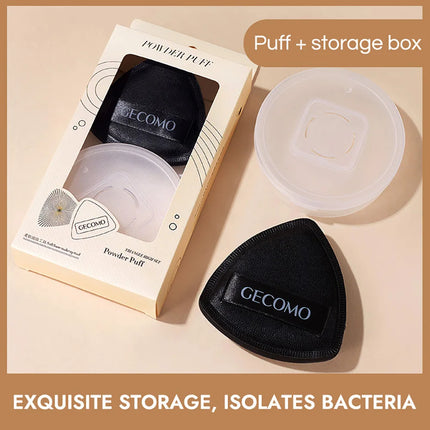 GECOMO Soft Triangular Black Powder Puff Wet And Dry Dual-use Concealer Makeup Cushion