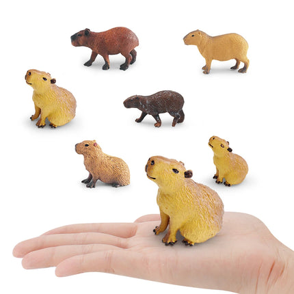 Realistic Forest Wild Animal Capybara Beaver Badger Wolverine Raccoon Meerkat Badger Model Figure Collector Toys for Kids