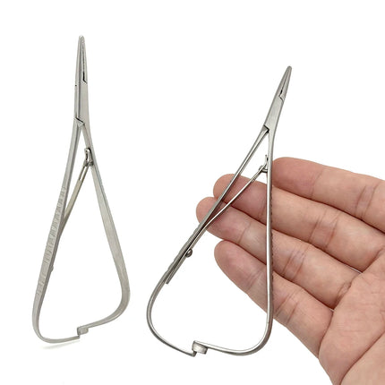 3PCS Dental Orthodontic Elastic Placement Ligature Tie Holder Mathieu Extra Fine Beak Ligation Ring Hemostatic Forceps Dental