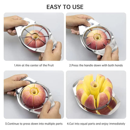 Stainless Steel Apple Slicer Fruit Vegetable Cutter kitchen Gadgets Accessories Household Corer Cutting Fruit Tool Easy To Use
