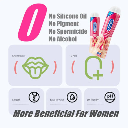 durex play Lubricant 5 Types Silicon-Based 50ml Water Based Lickable Lubricant Massage Oil Orgasm Anal Vaginal Sex Lube Toys