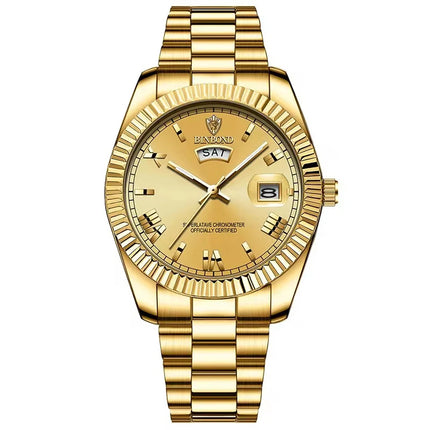 Fashion Men's Quartz Watch, Top Brand Sports Quartz Men's Watch, Stainless Steel Waterproof Date Week Watch, Men's watches for men