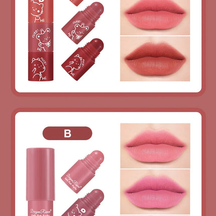 4 in 1 Cute Matte Lipstick Crayon Kit Combo Purple Lip Tint Velvet Sexy Moisturizing Lipstick Pen Waterproof Lasting Lip Makeup