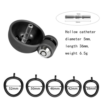 ABS Male Chastity Cage with Urethral Sounds Anti Pinch Hidden Lock Invisible Kit for Adult Men Fetish Play Cock Cage BDSM Device