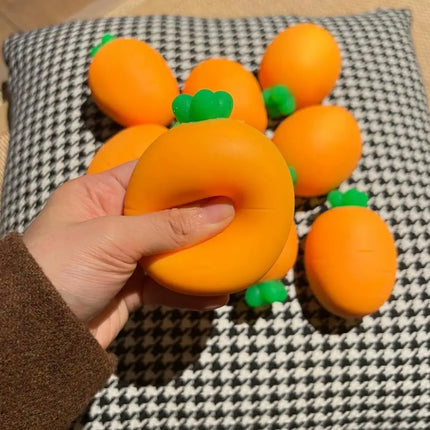 Kawaii Carrot Squishy Toy Soft Slow Rising Simulation Vegetable Stress Relief Fidget Toys for Kids Adults Decompression Gift