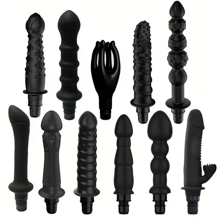 1pc Black Silicone Massage Head, Fascia Gun Massage Head, With Multiple Uses, Including Three Interfaces, Used For Fascia Gun