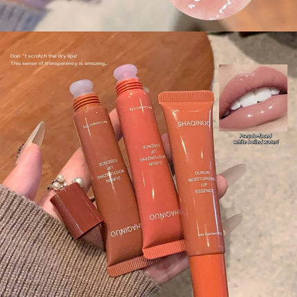 Lip Glowy Lightweight Hydration Balm Shea Butter Glaze Craze Tinted Polypeptide Lip Gloss Serum Fruit Donut Lip Oil Care