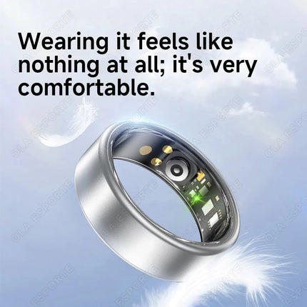 Smart Ring Blood Pressure Heart Rate Sleep Monitoring Smartring IP68 & 5ATM Waterproof Multi-sport Mode Smartring Man Women 2026