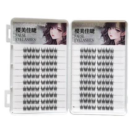 Glue-free Korean Style False Eyelashes Girl Group Fashion Eyelash Extension Natural Manga Segemented DIY Lashes Large Capacity