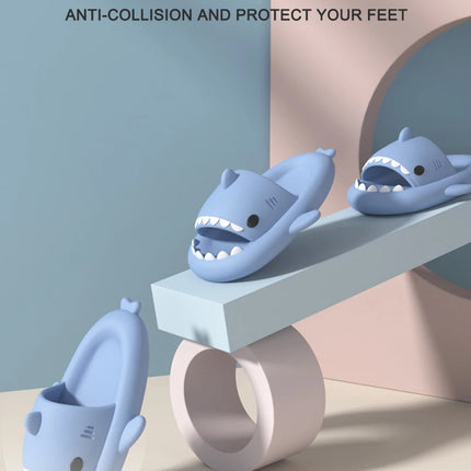 KIDMI Boys Girl Shark Slides Non-Slip Open Toe Cloud Sandals Cute Comfy Cushioned Thick Sole Slippers Cartoon Shower Slippers
