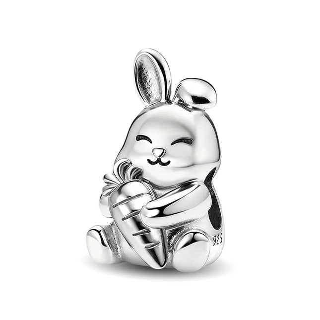 925 Sterling Silver Hedgehog Dinosaur Animal Series Spot Dog Charms Beads Fit Original Pan Bracelet High Quality DIY Jewelry