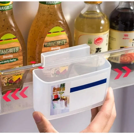 2Pcs Sliced Cheese Holder for Fridge, Refrigerator Side Door Organizer, Hanging Storage for Kitchen, Storing Seasoning Box