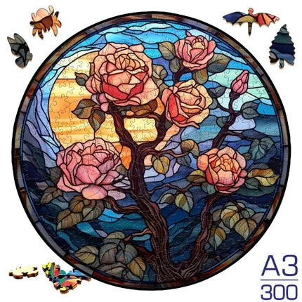 Sunflower Butterfly Jigsaw Wood Puzzle, Difficult To Play Irregular Animal Fragment Puzzle, for Adults Relieve Stress  Gift