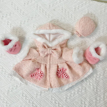 Only Clothes Suit For Baby Three 400% Gross Vinyl Plush Doll Toy New Year'S Christmas Series Doll Clothes Cute Outfit Dress Set