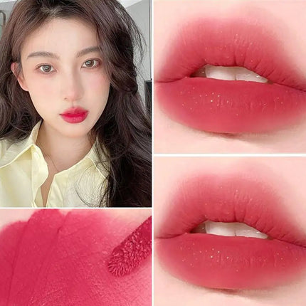Matte Matte Lip Glaze 6 Colors Peel-Off Liquid Lipstick Waterproof Long Lasting Moisturizing Matte Red Lip Gloss Beauty Cosmetic