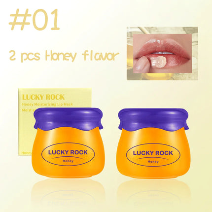 2pcs Honey Lip Mask Balm – Moisturizing, Exfoliating, Nourishing, Waterproof, Long-Lasting, Safe, Unisex, Certified, Smooth Lips