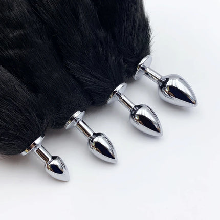 1pcs, BDSM Four size dog tail anal plug, animal tail butt plug, role-playing sex games, men and women sex toys