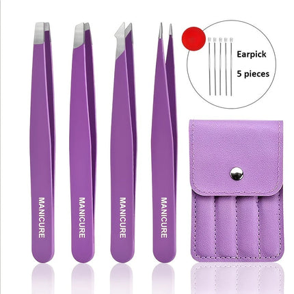 Professional Stainless Steel Tweezers Tips Eyelash Extension & Microblading Kit for Eyebrow Shaping Eyelash Grafting Tweezers