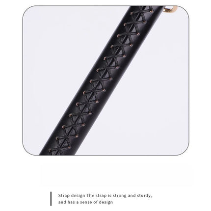 Genuine Leather Spanking Paddle, Willow Leaf Shape Long Crop for Adults 18+