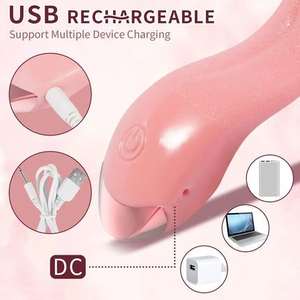 10 Modes Tongue Licking Vibrator For Women G Spot Clitoral Stimulator Dildo Nipple Female Masturbator Vibrators Sex Toys Aldult