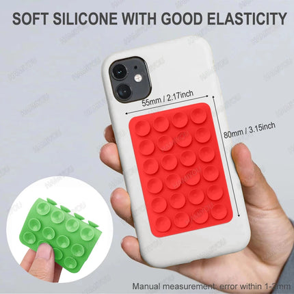 Silicone Suction Phone Holder Adhesive Suction Cup Wall Cupping Phone Pack Single-Sided Case Mount for TikTok Videos Selfies