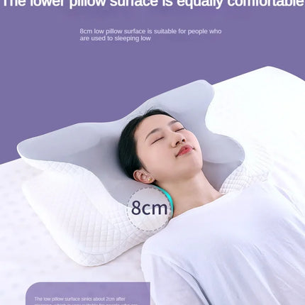 New Memory Foam Pillows Butterfly Shape Relaxing Cervical Slow Rebound Neck Pillow Pain Relief Sleeping Orthopedic Pillow Beding