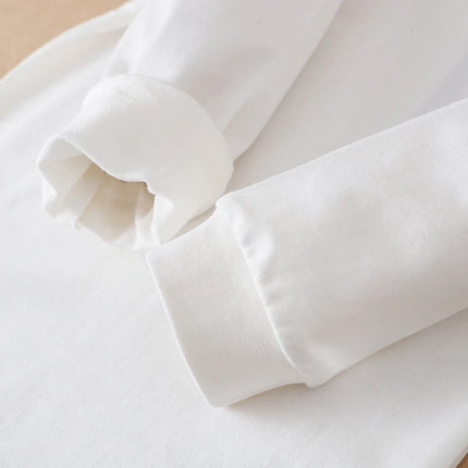 Girls' Embroidered Doll Collar Thin Basic T-Shirt For Spring And Autumn Kids Polo Cotton Clothing