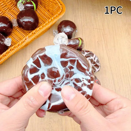 New Crunchy Chocolate ASMR Handmade Ball Stress Anxiety Relief Slow Rebound Squishy Squeeze Sensory Fidget Gifts For Kids Adults